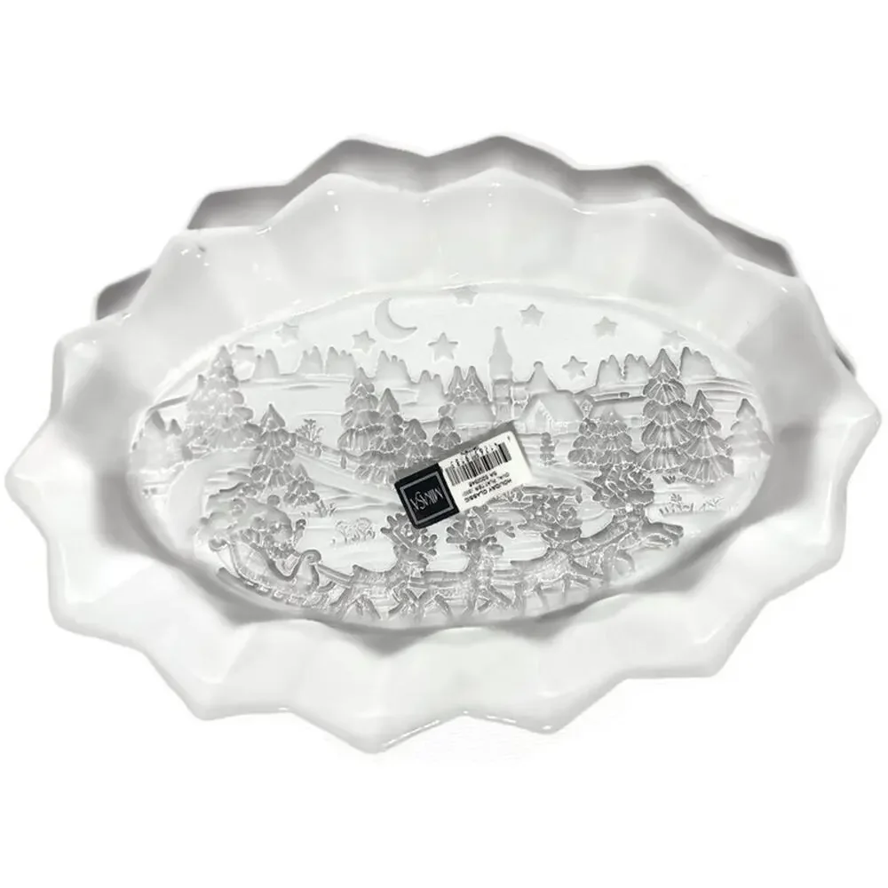 Mikasa Crystal Oval Platter 11.75
